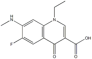 1,4-Dihydro-1-ethyl-6-fluoro-7-(methylamino)-4-oxoquinoline-3-carboxylic acid Struktur