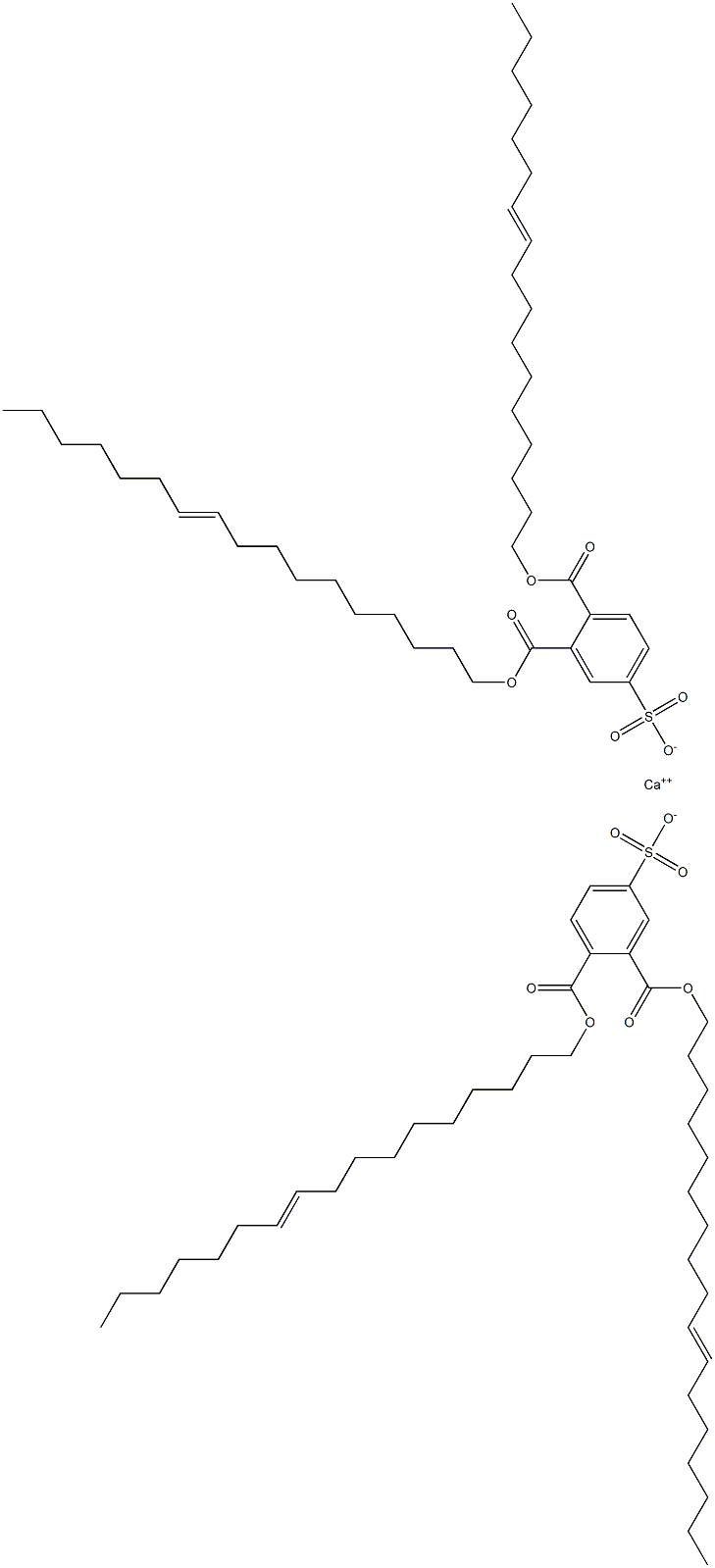 Bis[3,4-di(10-heptadecenyloxycarbonyl)benzenesulfonic acid]calcium salt Struktur