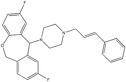 11-(4-Cinnamyl-1-piperazinyl)-2,9-difluoro-6,11-dihydrodibenz[b,e]oxepin Struktur