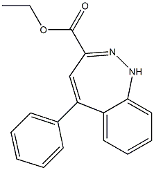 5-Phenyl-1H-1,2-benzodiazepine-3-carboxylic acid ethyl ester Struktur