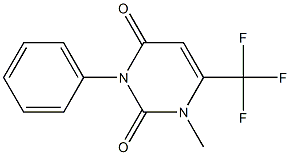 6-(Trifluoromethyl)-1-methyl-3-phenylpyrimidine-2,4(1H,3H)-dione Struktur