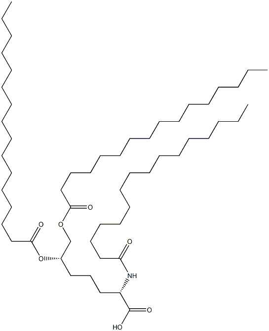 (2S,6S)-2-Palmitoylamino-6,7-di(palmitoyloxy)heptanoic acid Struktur