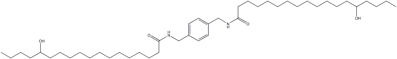 N,N'-(1,4-Phenylenebismethylene)bis(14-hydroxystearamide) Struktur