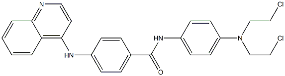 N-[4-[4-[Bis(2-chloroethyl)amino]phenylcarbamoyl]phenyl]-4-quinolinamine Struktur