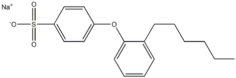 4-(2-Hexylphenoxy)benzenesulfonic acid sodium salt Struktur