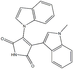 3-(1H-Indol-1-yl)-4-(1-methyl-1H-indol-3-yl)-1H-pyrrole-2,5-dione Struktur