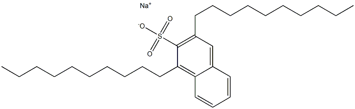 1,3-Didecyl-2-naphthalenesulfonic acid sodium salt Struktur