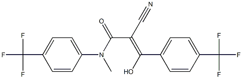 3,N-Bis(4-trifluoromethylphenyl)-2-cyano-3-hydroxy-N-methylacrylamide Struktur