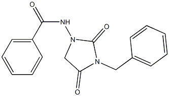 N-(3-Benzyl-2,4-dioxoimidazolidin-1-yl)benzamide Struktur