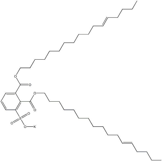 3-(Potassiosulfo)phthalic acid di(12-heptadecenyl) ester Struktur