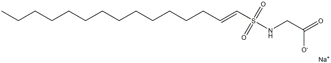 N-(1-Pentadecenylsulfonyl)glycine sodium salt Struktur