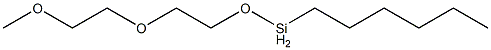 Hexyl[2-(2-methoxyethoxy)ethoxy]silane Struktur