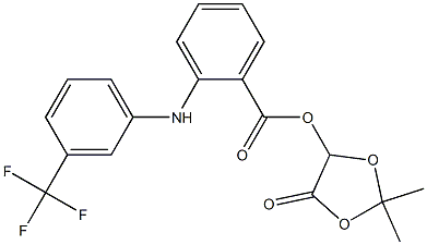 2-[(3-Trifluoromethylphenyl)amino]benzoic acid 2,2-dimethyl-4-oxo-1,3-dioxolan-5-yl ester Struktur