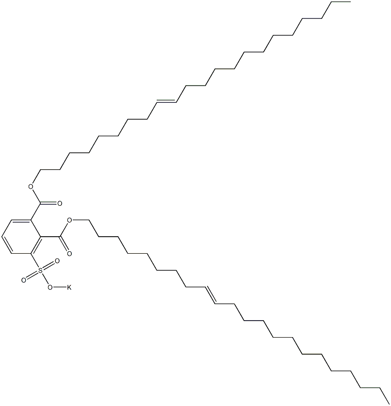 3-(Potassiosulfo)phthalic acid di(9-docosenyl) ester Struktur