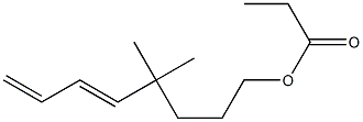 Propionic acid 4,4-dimethyl-5,7-octadienyl ester Struktur