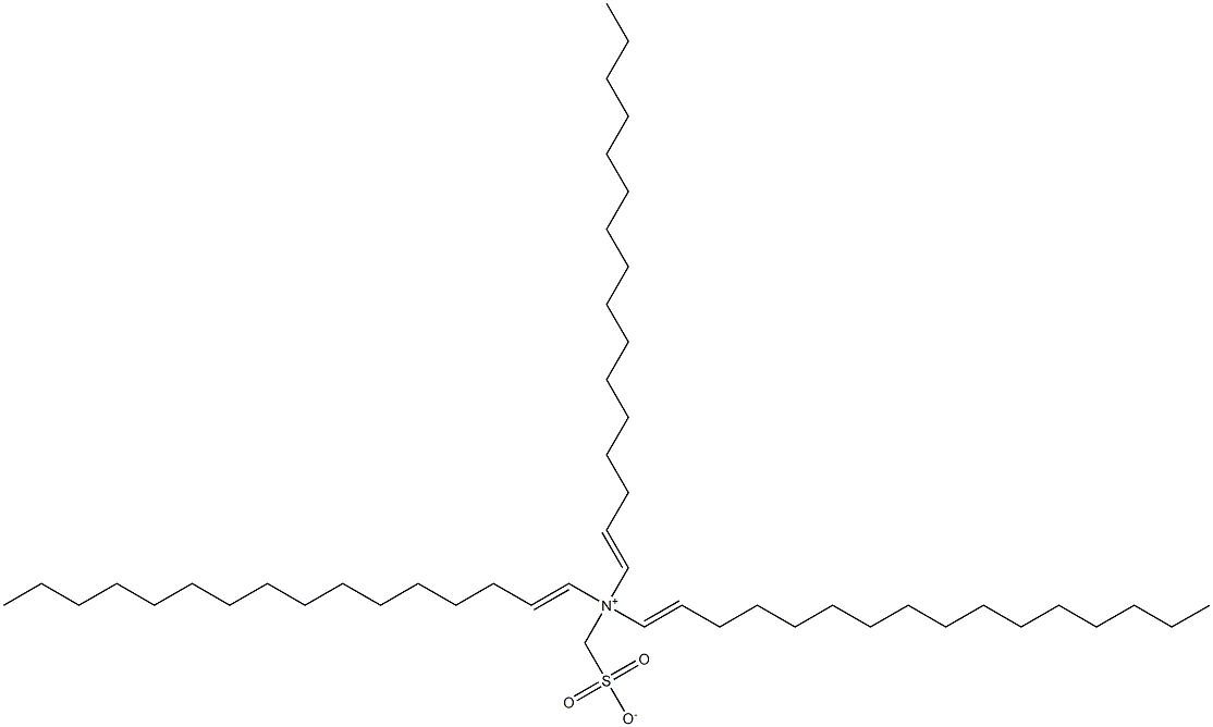 N,N-Di(1-hexadecenyl)-N-sulfonatomethyl-1-hexadecen-1-aminium Struktur