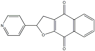 2-(Pyridin-4-yl)-2,3-dihydronaphtho[2,3-b]furan-4,9-dione Struktur