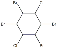 1,2,4,5-Tetrabromo-3,6-dichlorocyclohexane Struktur