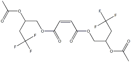 Maleic acid bis(2-acetyloxy-4,4,4-trifluorobutyl) ester Struktur