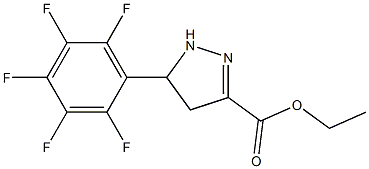 ETHYL 5-(PERFLUOROPHENYL)-4,5-DIHYDRO-1H-PYRAZOLE-3-CARBOXYLATE Struktur