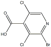 2-Bromo-3,5-dichloropyridine-4-carboxylic acid Struktur