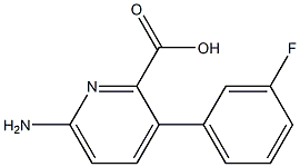 6-Amino-3-(3-fluorophenyl)picolinic acid Struktur