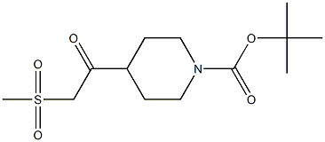 4-[2-(Methylsulfonyl)acetyl]-piperidine-1-carboxylic acid tert-butyl ester Struktur