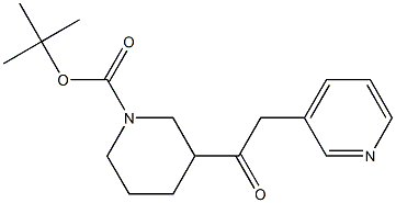 3-[2-(3-Pyridinyl)-acetyl]-piperidine-1-carboxylic acid tert-butyl ester Struktur