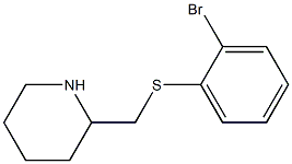 2-(2-Bromo-phenylsulfanylmethyl)-piperidine Struktur