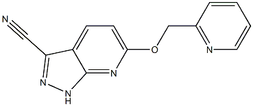 6-(pyridin-2-ylMethoxy)-1H-pyrazolo[3,4-b]pyridine-3-carbonitrile Struktur