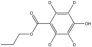 4-Hydroxybenzoic acid-propyl ester 2,3,5,6 D4 Struktur