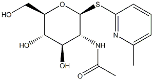 6-Methyl-2-pyridyl 2-acetamido-2-deoxy-b-D-thioglucopyranoside Struktur