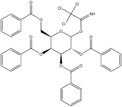 2,3,4,6-Tetra-O-benzoyl-D-galactopyranosyl trichloroacetimidate Struktur