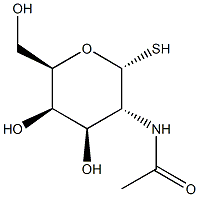 2-Acetamido-2-deoxy-a-D-thiogalactopyranose Struktur