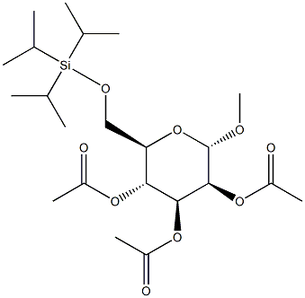 Methyl 2,3,4-tri-O-acetyl-6-O-triisopropylsilyl-a-D-mannopyranoside Struktur