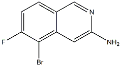 5-bromo-6-fluoroisoquinolin-3-amine Struktur