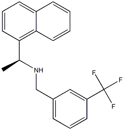 (S)-1-(naphthalen-1-yl)-N-(3-(trifluoromethyl)benzyl)ethan-1-amine Struktur