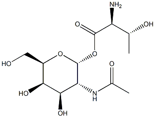 2-Acetamido-2-deoxy-a-D-galactopyranosyl threonine Struktur