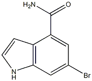 6-Bromo-1H-indole-4-carboxylic acid amide Struktur