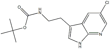 tert-butyl (2-(5-chloro-1H-pyrrolo[2,3-b]pyridin-3-yl)ethyl)carbamate Struktur