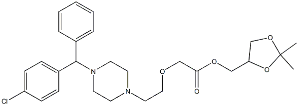 Cetirizine (2,2-Dimethyl-1,3-dioxolan-4-yl)methyl ester Struktur