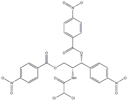 (R,S)-Chloramphenicol Bis p-Nitro-benzoate Ester Struktur