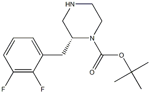 (R)-2-(2,3-DIFLUORO-BENZYL)-PIPERAZINE-1-CARBOXYLIC ACID TERT-BUTYL ESTER Struktur