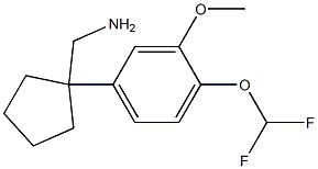 [1-[4-(DIFLUOROMETHOXY)-3-METHOXYPHENYL]CYCLOPENTYL]METHYLAMINE Struktur