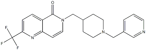 6-([1-(PYRIDIN-3-YLMETHYL)PIPERIDIN-4-YL]METHYL)-2-(TRIFLUOROMETHYL)-1,6-NAPHTHYRIDIN-5(6H)-ONE Struktur