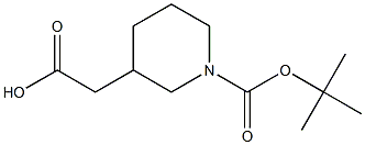 N-BOC-3-piperidineacetic acid Struktur