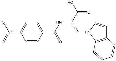 N-(4-nitrobenzoyl)-indole-alanine Struktur