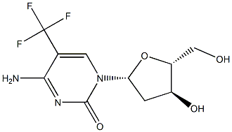 5-trifluoromethyl-2'-deoxycytidine Struktur