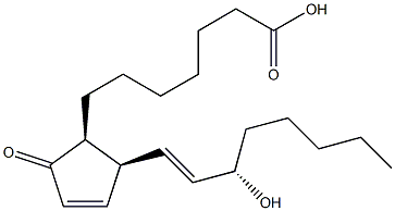 7-[(1S,2S)-2-[(E,3S)-3-hydroxyoct-1-enyl]-5-oxo-1-cyclopent-3-enyl]heptanoic acid Struktur