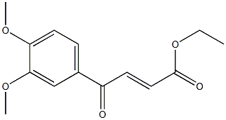 (E)Ethyl4-(3,4-dimethoxyphenyl)-4-oxo-2-buttenoate Struktur